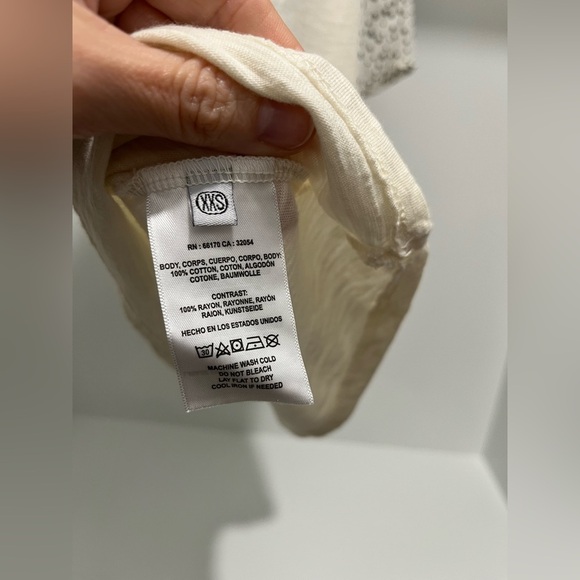 Anthropologie t la Flutter Tee black and white new with tag xxs - Picture 5 of 8